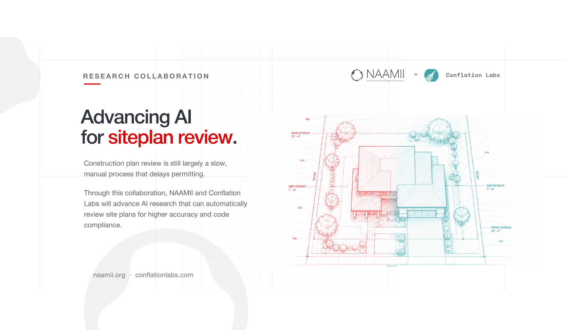 NAAMII and Conflation Labs Partner to Advance AI for Engineering Drawings and Site Plan Review